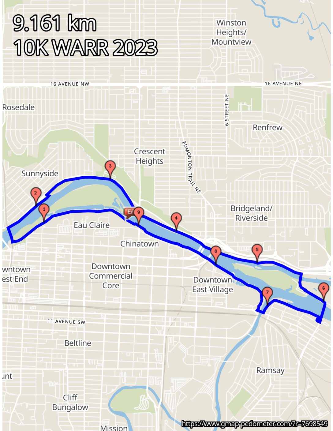10K race route
